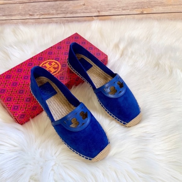 Tory Burch Shoes - Tory Burch Jelly Blue Suede Sidney Espadrille Flat